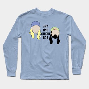 Retro Jay and Silent Bob Fan Art Design Long Sleeve T-Shirt